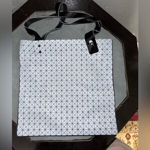 Bao bao replica Geometric Pattern Tote Bag with Black Strap
